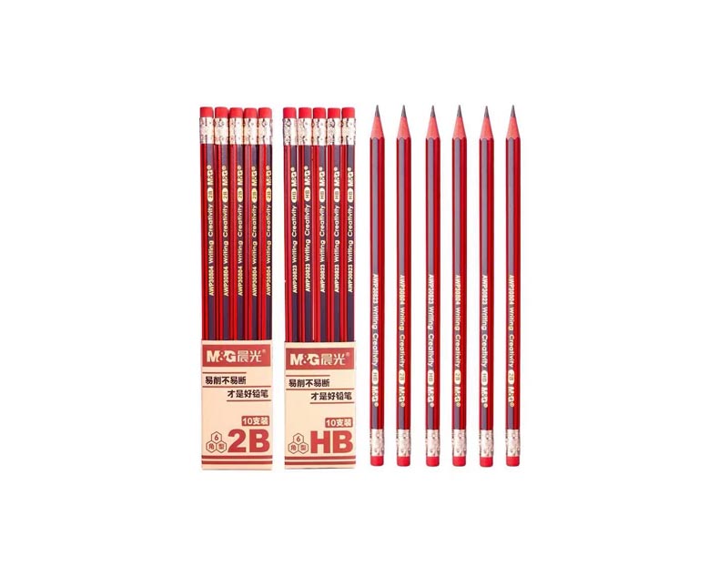晨光2B六角紅黑木桿鉛筆 AWP30804